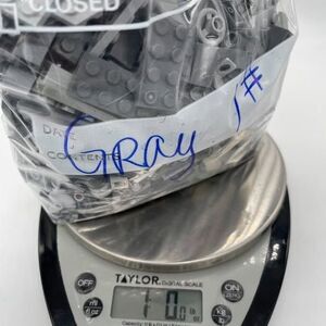 LEGOS 1 lb. Shades of Gray, Various Shapes/Sizes